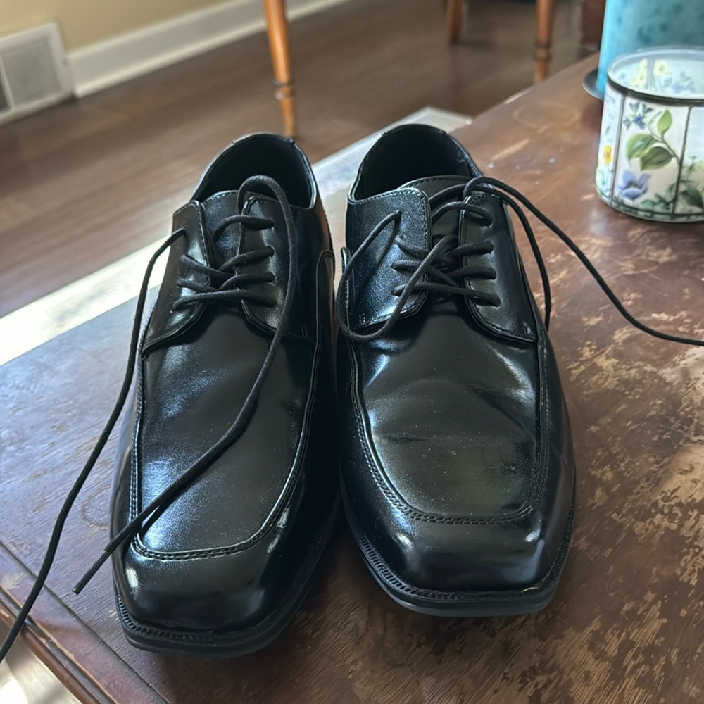 Dexter Comfort Memory Foam Black Lace Up Shoes 9 1/2 W